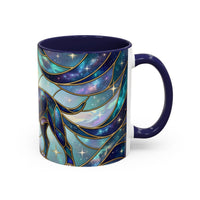 Teal Galaxy Staffy Stained Glass Style Mug