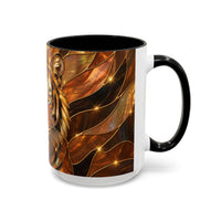 Amber Tiger Stained Glass Style Mug