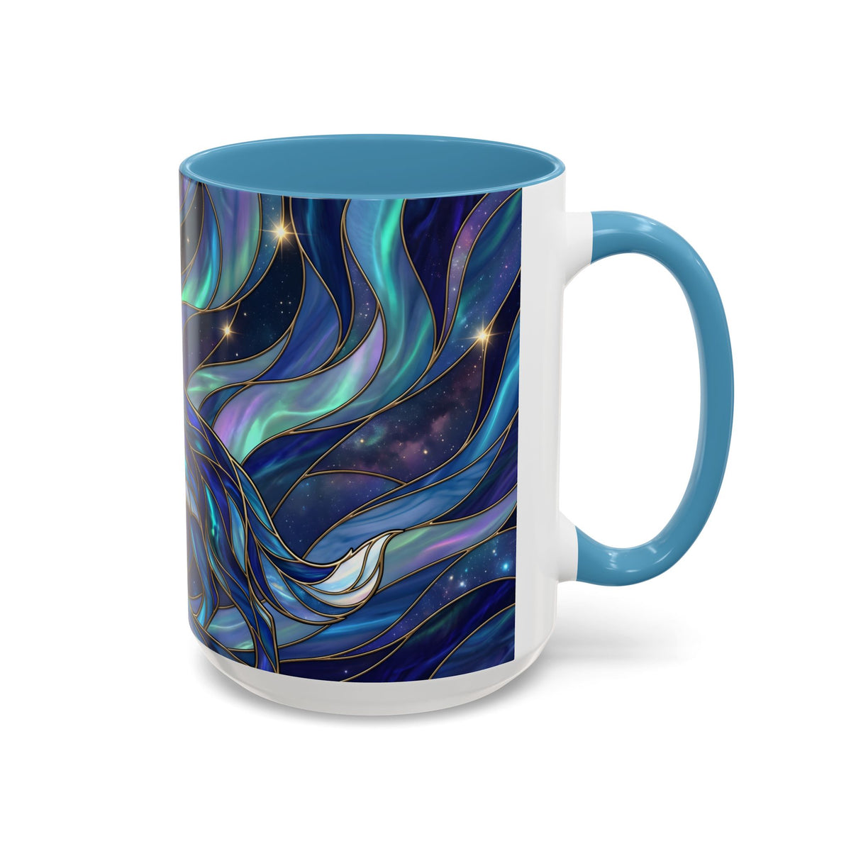 Aurora Howl Wolf Stained Glass Style Mug