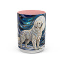 Mountain Guardian Great Pyrenees Stained Glass Style Mug