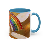 Rainbow Corgi Butt Stained Glass Style Mug