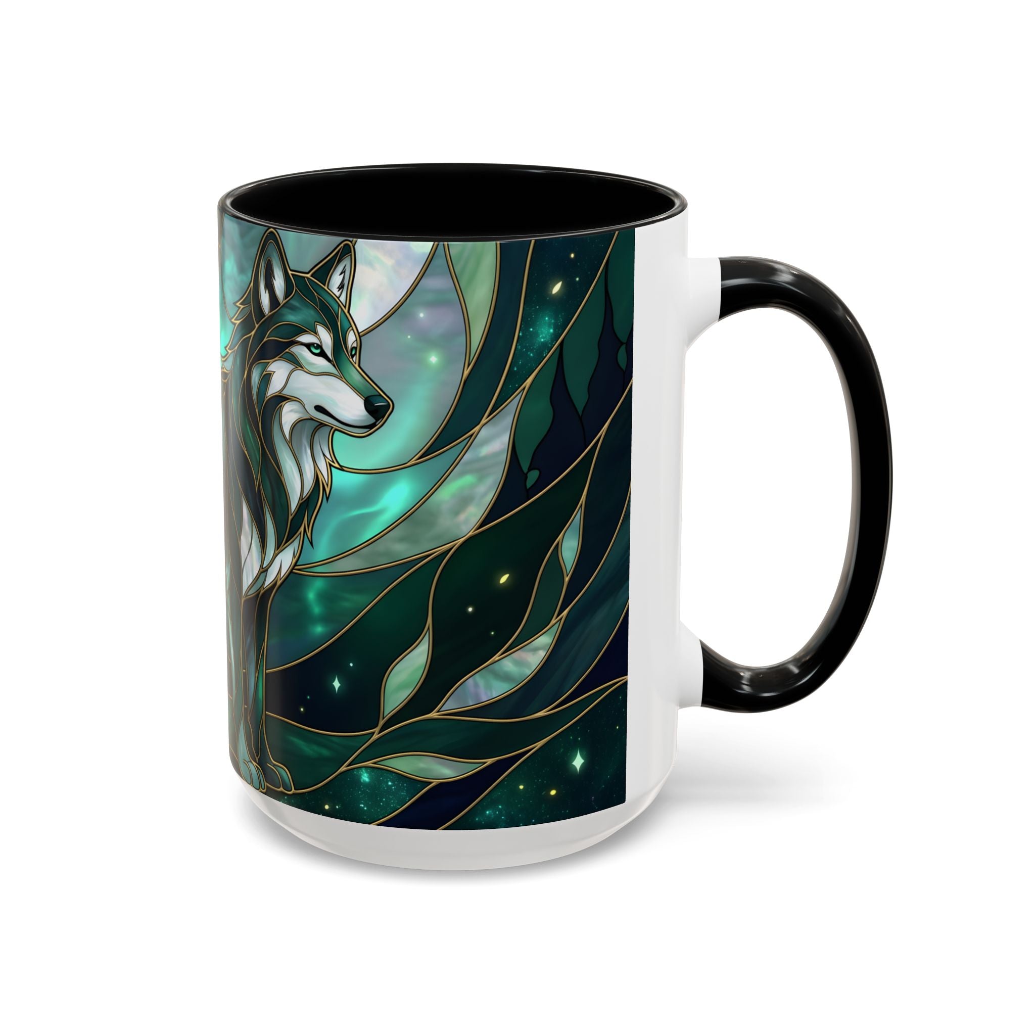 Teal Green Stained Glass Style Mug
