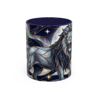 Celestial Lion Stained Glass Style Mug