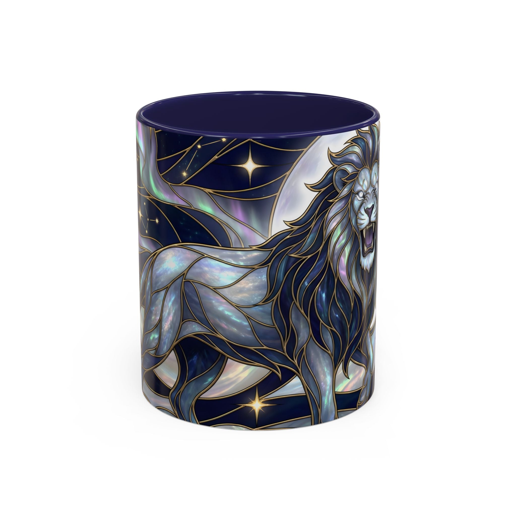 Celestial Lion Stained Glass Style Mug