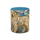 Blue Glow Great Pyrenees Stained Glass Style Mug