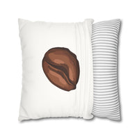 Coffee Bean Faux Suede Pillow Cover