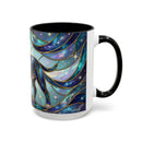 Teal Galaxy Staffy Stained Glass Style Mug