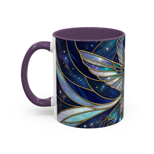 Sapphire Hummingbird Stained Glass Style Mug