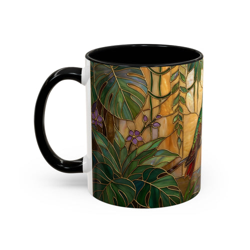 Tropical Hummingbird Stained Glass Style Mug