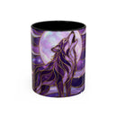 Amethyst Wolf Stained Glass Style Mug