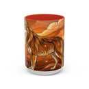 Amber Wolf Stained Glass Style Mug