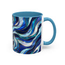 Cobalt Wolf Guardian Stained Glass Style Mug