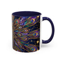 Celestial Peacock Stained Glass Style Mug