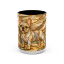Golden Glow French Bulldog Stained Glass Style Mug