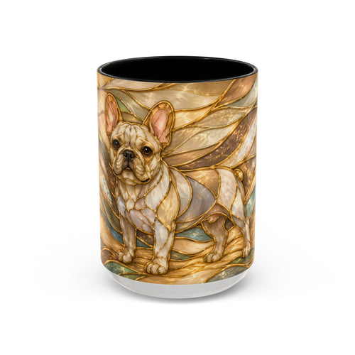 Golden Glow French Bulldog Stained Glass Style Mug