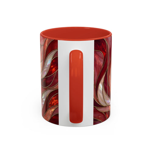 Scarlet Bloom Hummingbird Stained Glass Style Mug