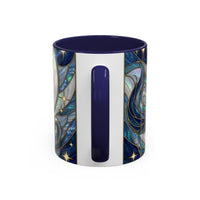 Sapphire Wolf Stained Glass Style Mug