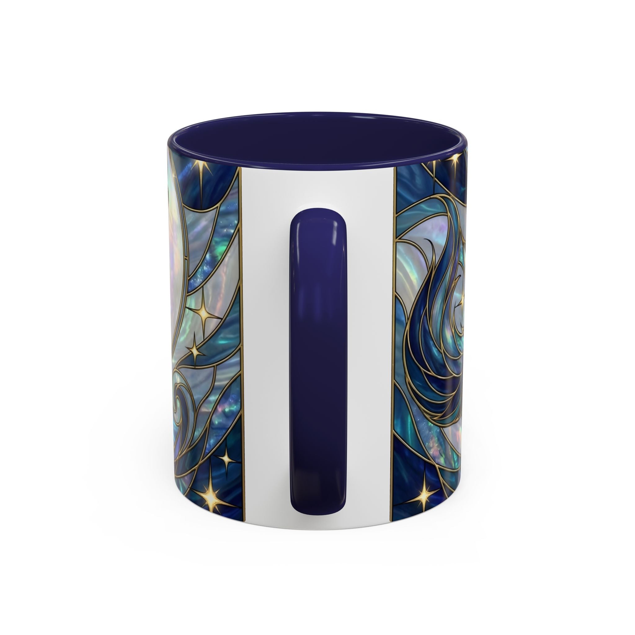 Sapphire Wolf Stained Glass Style Mug