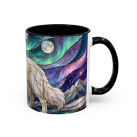 Aurora Peaks Great Pyrenees Stained Glass Style Mug