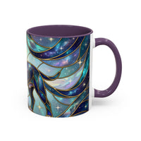 Teal Galaxy Staffy Stained Glass Style Mug