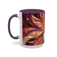 Rose Glow Hummingbird Stained Glass Style Mug