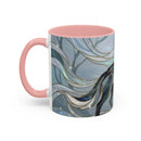 Mystical Blue Wolf Stained Glass Style Mug