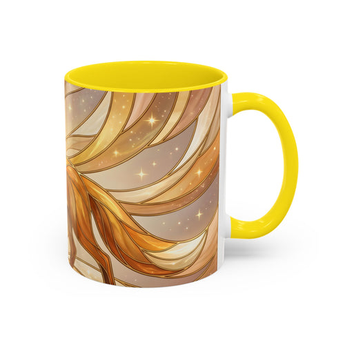 Golden Glow Fox Stained Glass Style Mug