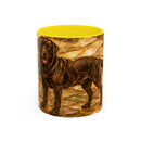 Honey Glow Chocolate Labrador Retriever Stained Glass Style Mug