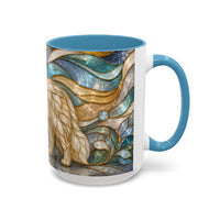Blue Glow Great Pyrenees Stained Glass Style Mug