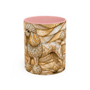 Golden Glow Poodle Stained Glass Style Mug