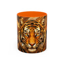 Amber Tiger Stained Glass Style Mug
