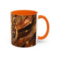 Amber Tiger Stained Glass Style Mug