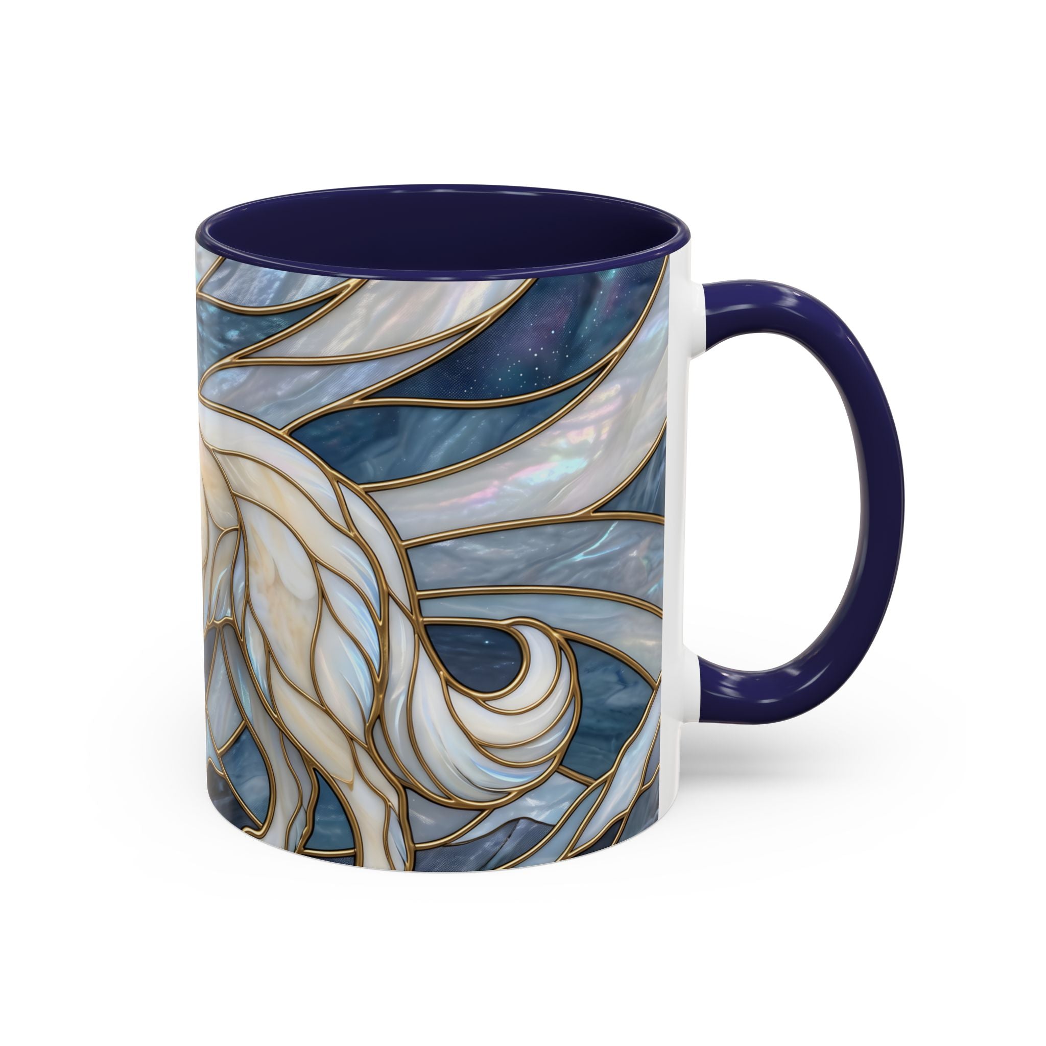 Moonlight Great Pyrenees Stained Glass Style Mug
