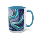 Aurora Wolf Stained Glass Style Mug