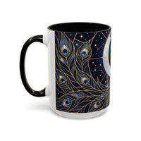 Moonlit Peacock Stained Glass Style Mug