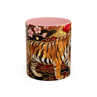Sakura Tiger Stained Glass Style Mug