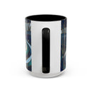 River Moon Wolf Stained Glass Style Mug