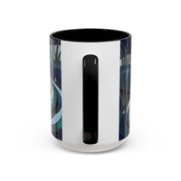 River Moon Wolf Stained Glass Style Mug