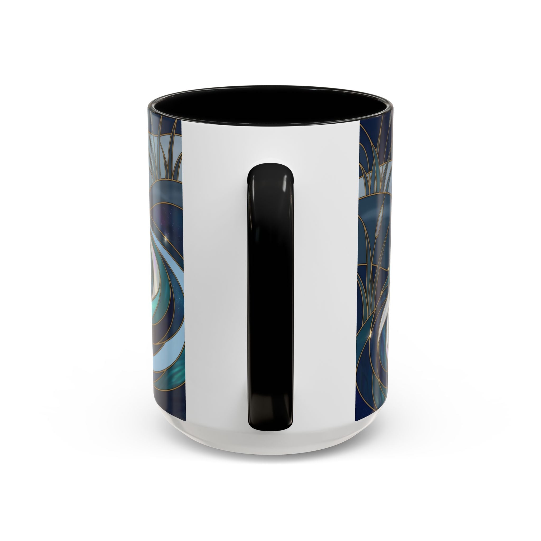 River Moon Wolf Stained Glass Style Mug