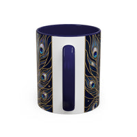 Moonlit Peacock Stained Glass Style Mug