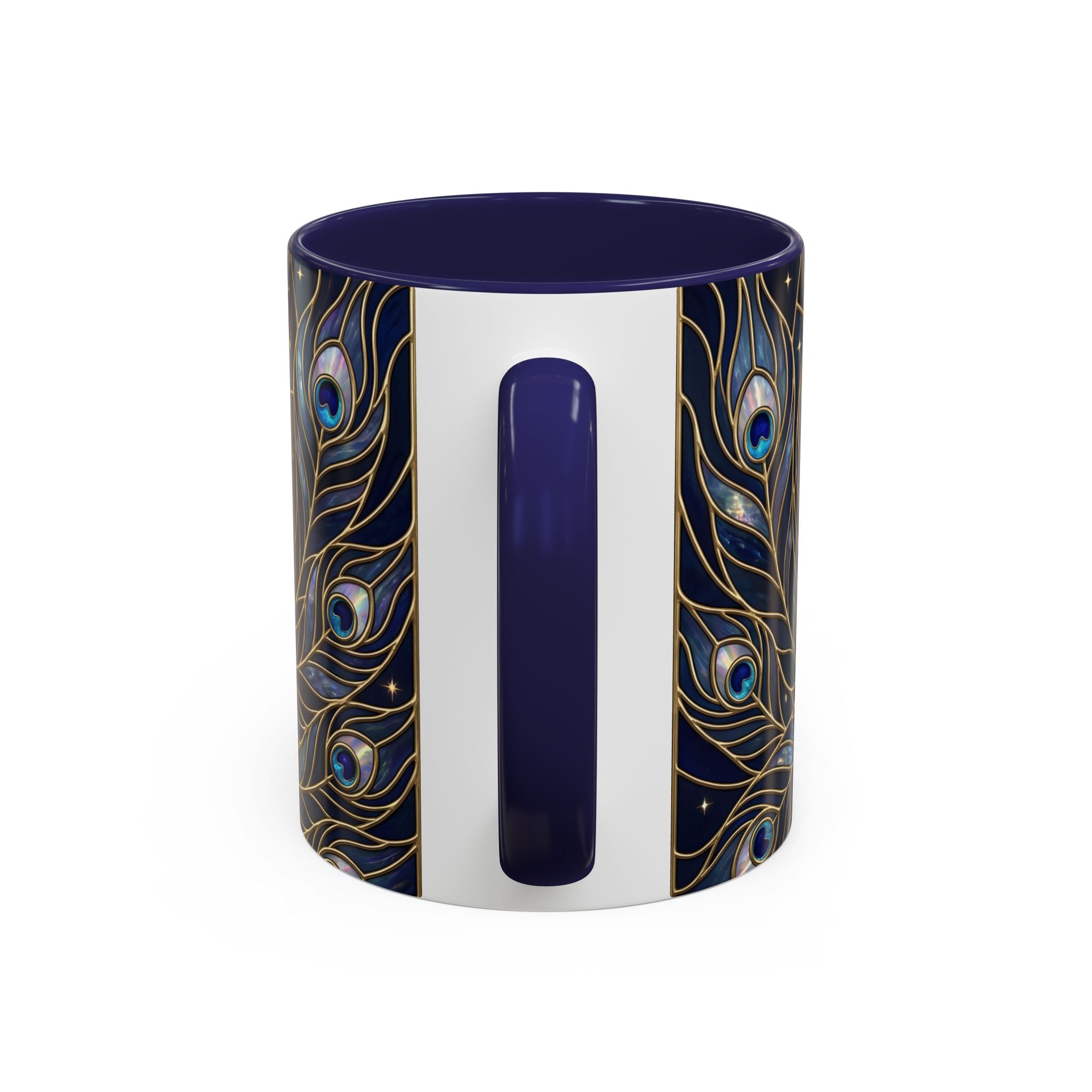 Moonlit Peacock Stained Glass Style Mug