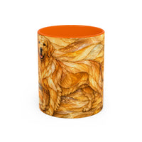 Golden Glow Golden Retriever Stained Glass Style Mug
