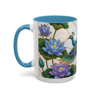 Flying Peacock Stained Glass Style Mug