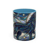 Sapphire Lion Stained Glass Style Mug
