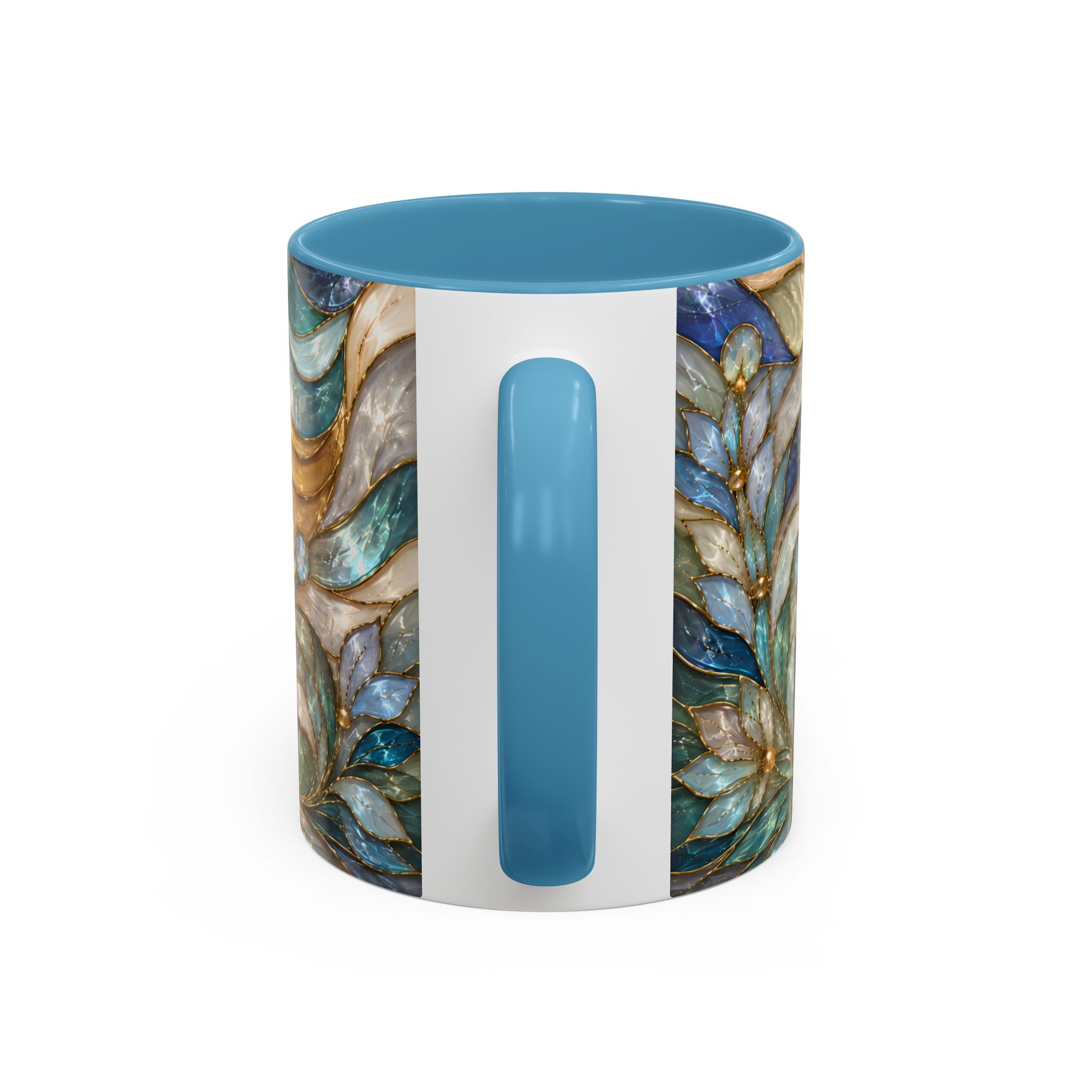 Blue Glow Great Pyrenees Stained Glass Style Mug