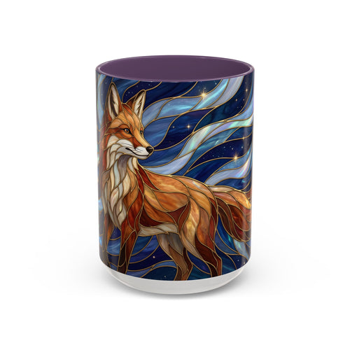 Midnight Fox Stained Glass Style Mug