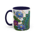 Floral Peacock Stained Glass Style Mug