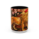 Sakura Lion Stained Glass Style Mug