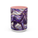 Purple Lion Stained Glass Style Mug