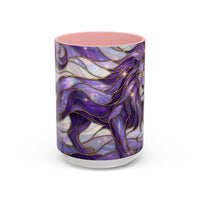 Purple Lion Stained Glass Style Mug